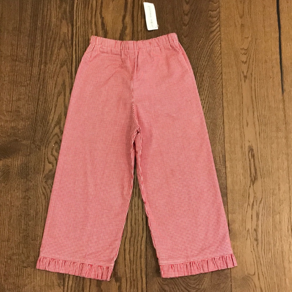 NWT Red/White Gingham Pants by Lime Green